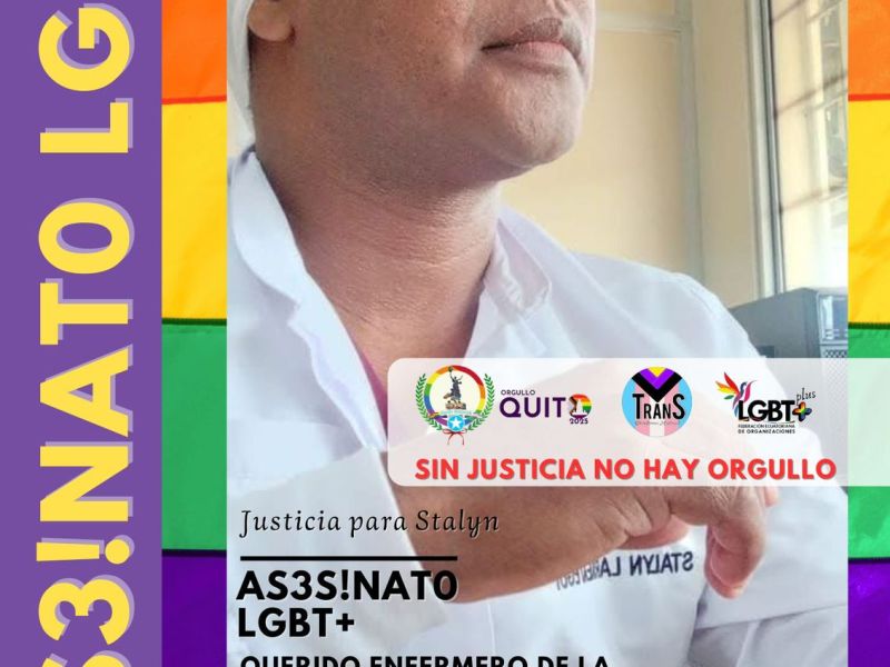 Fallo del Estado: denunciamos asesinato de Stalyn como resultado de la impunidad en crímenes de odio LGBTI+